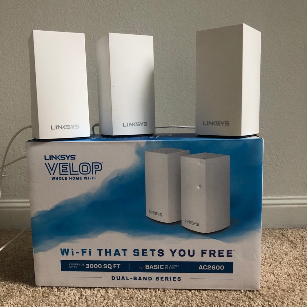 LINKSYS VELOP Whole Home WiFi 3 NODES!! MESH WIFI